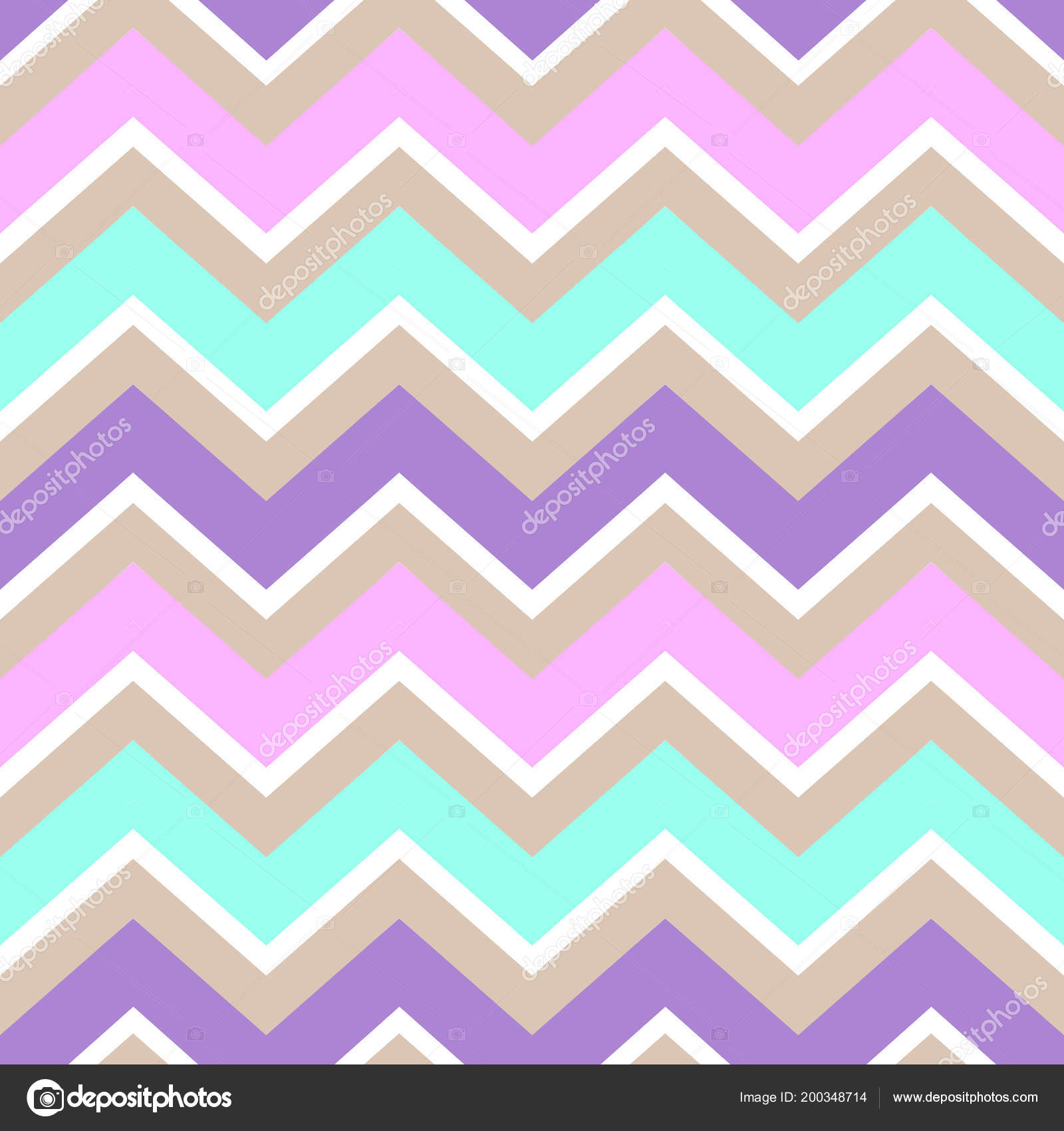 Chevron Turquoise White Purple Pink Cream Color Seamless Pattern Vector Chevron Turquoise White Purple Pink Cream Color Seamless Pattern Vector