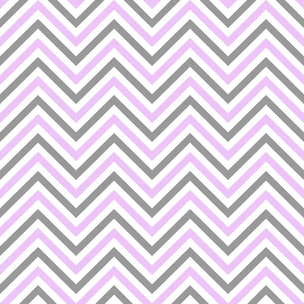 Chevron Bianco Grigio Rosa Modello Vettoriale Senza Cuciture — Vettoriale Stock