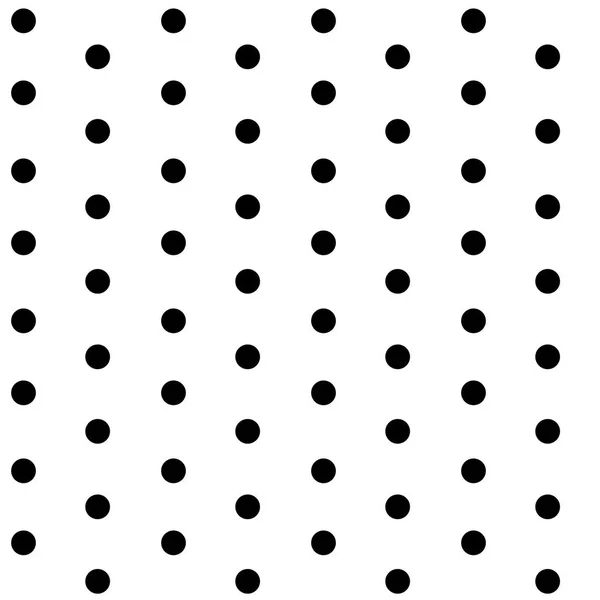 Schwarze Punkte Auf Weißem Hintergrund Nahtloser Mustervektor — Stockvektor