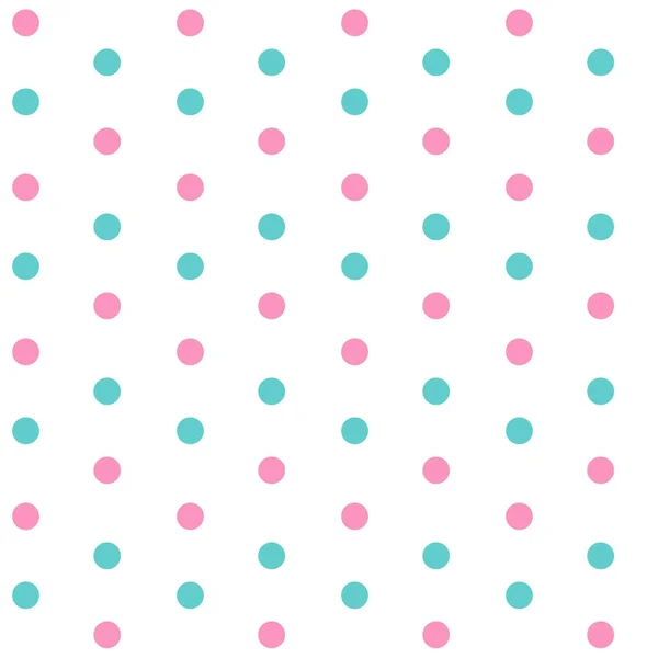 Roze Blauwe Stippen Een Witte Achtergrond Pastel Naadloze Patroon Vector — Stockvector