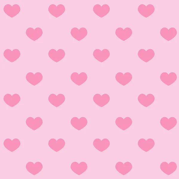 Corazones Color Rosa Sobre Fondo Rosa Patrón Amor San Valentín — Vector de stock