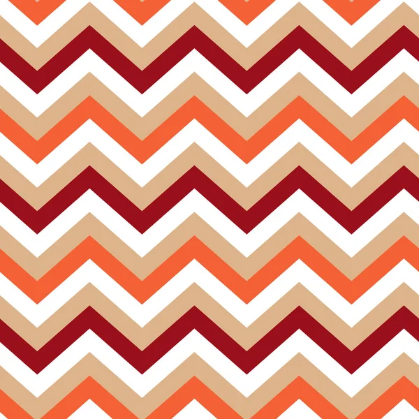 Chevron Orange Rot Burgunder Creme Farbe Nahtlose Muster Herbst Warmen — Stockvektor