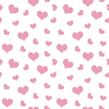 hafif pembe kalpler Sevgililer günü model sorunsuz vektör.