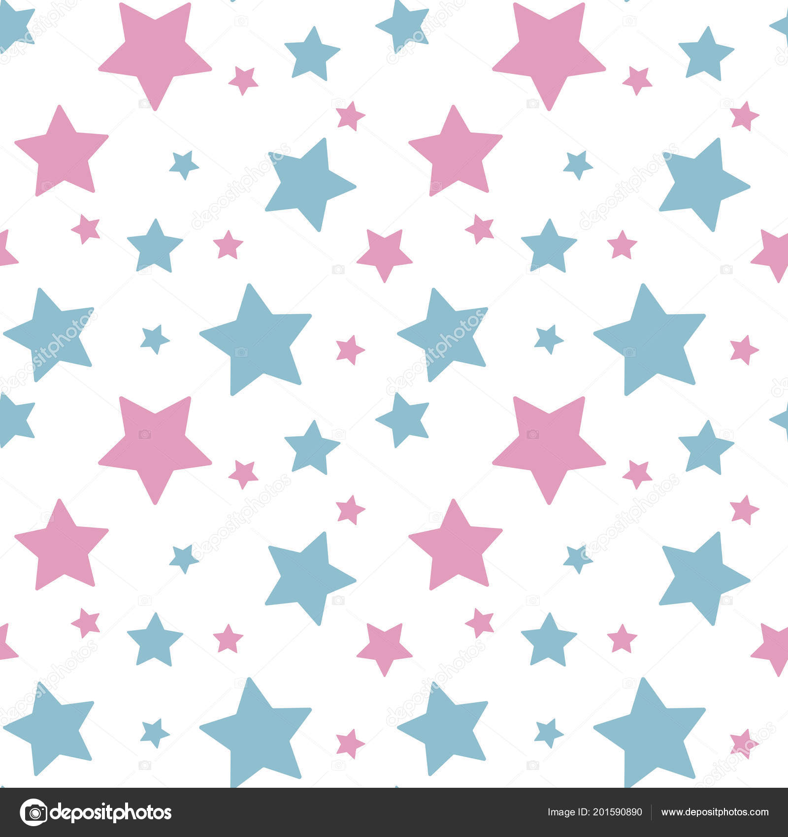 Pastel Colorful Star Pink Blue White Background Pattern Seamless Vector  Stock Vector Image by ©N_I_R_V_A_N_A #201590890