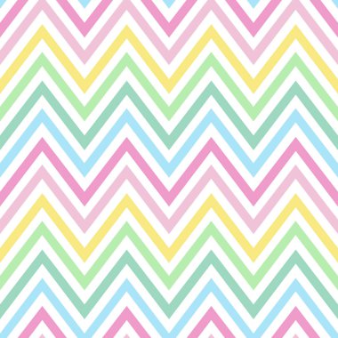 Chevron pastel renkli bahar pembe mavi sarı yeşil turkuaz model sorunsuz vektör.