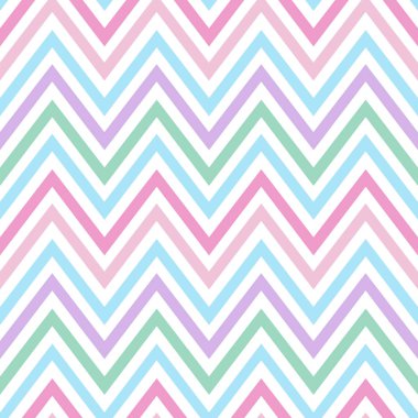 Chevron pastel renkli bahar pembe mavi mor yeşil turkuaz model sorunsuz vektör.