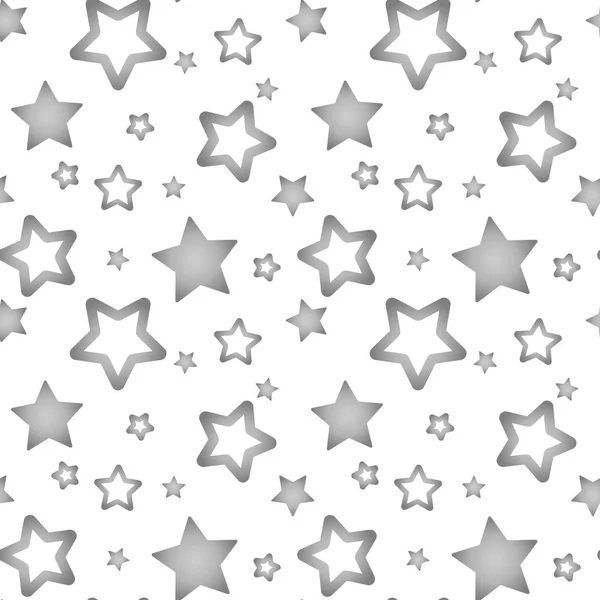 silver gray stars on a white background pattern seamless vector.