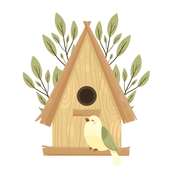 Kolorowe Birdhouses Wektor Cute Ptaków Gniazd Ilustracje Ręcznie Rysowane Białym — Wektor stockowy