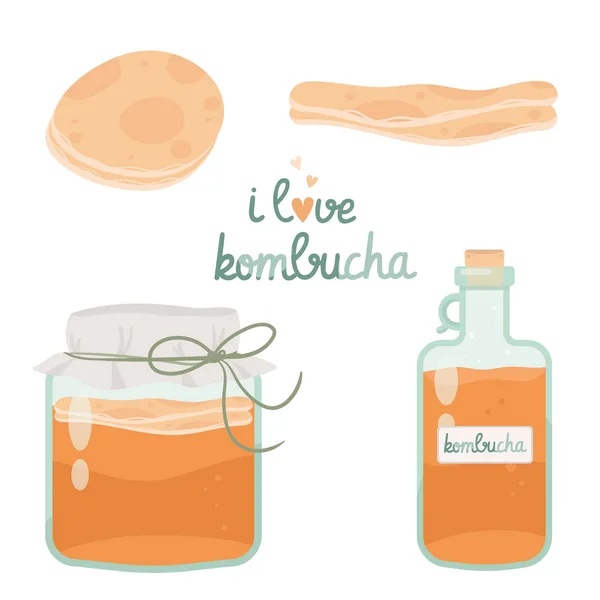 Kombucha — Stockový vektor