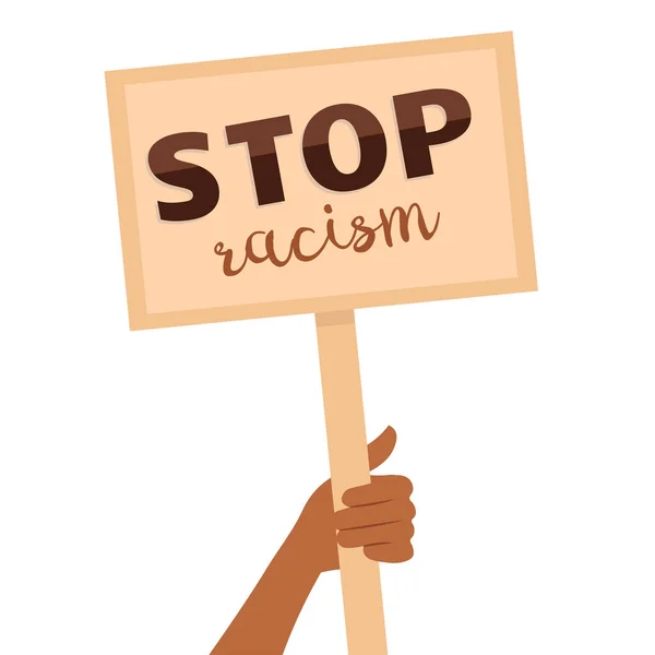 Stop Racisme Sorte Liv Betyder Noget Lige Intet Racistisk Koncept – Stock-vektor