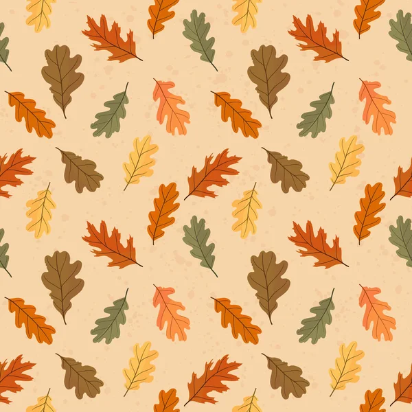 Patrón Sin Costuras Otoño Hojas Coloridas Ilustración Vectorial — Vector de stock