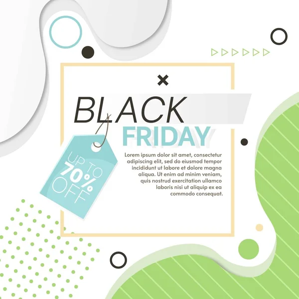 Black Friday Sale Concept Flat Design Background Vector — Stock Vector