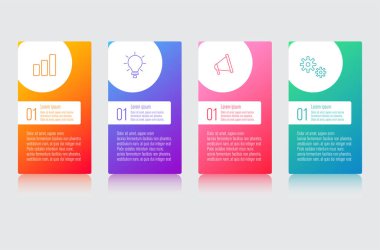 Konuşma kabarcığı düz vektörü ile bilgi grafikleri tasarımı