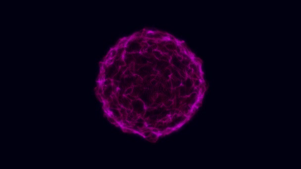 Mouvement Abstrait Sphère Colorée Particules Lumineuses — Video