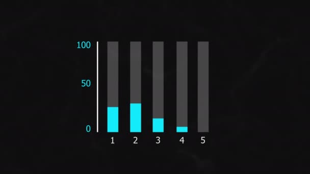 Affärstillväxt Och Framgång Infographics Bar Animation — Stockvideo