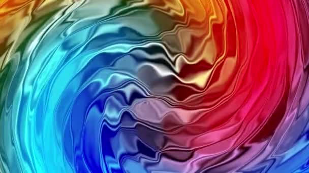彩色渐变光滑的波浪背景 3D图形动画 — 图库视频影像