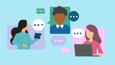 İnternet üzerinden iş iletişimi, iş arkadaşlarıyla sanal toplantı, internet üzerinden bağlanma