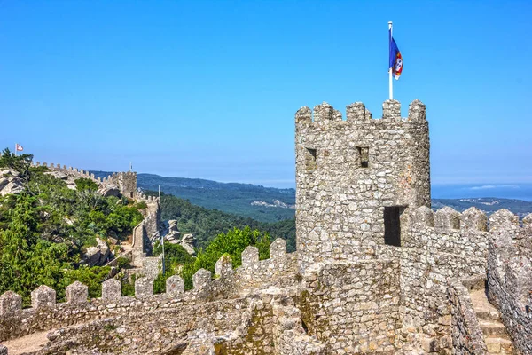 Πανοραμική Θέα Του Κάστρου Moors Σίντρα Πορτογαλία — Φωτογραφία Αρχείου