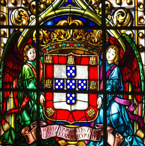 Vitrage pencere Kilisesi Jeronimos Manastırı, Lisbon, Portekiz 