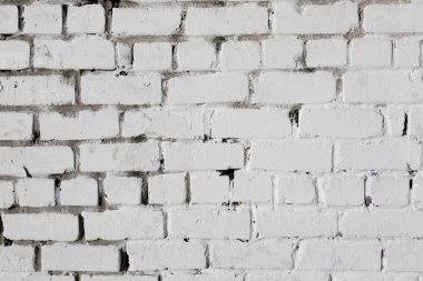 Beyaz tuğla duvar, arka plan kadar mükemmel, kare fotoğraf.