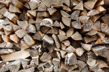 Yığılmış yakacak odun, arka plan, kopya alanı