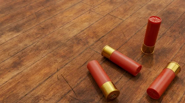 Mehrere Gewehrkugeln Auf Rustikalem Holzgrund Illustration Stockfoto