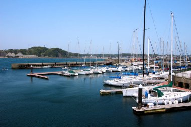 Sahne sakin deniz yaz karşı karşıya Marina