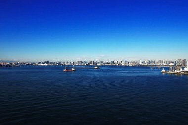 Tokyo Körfezi'nin panoramik manzara