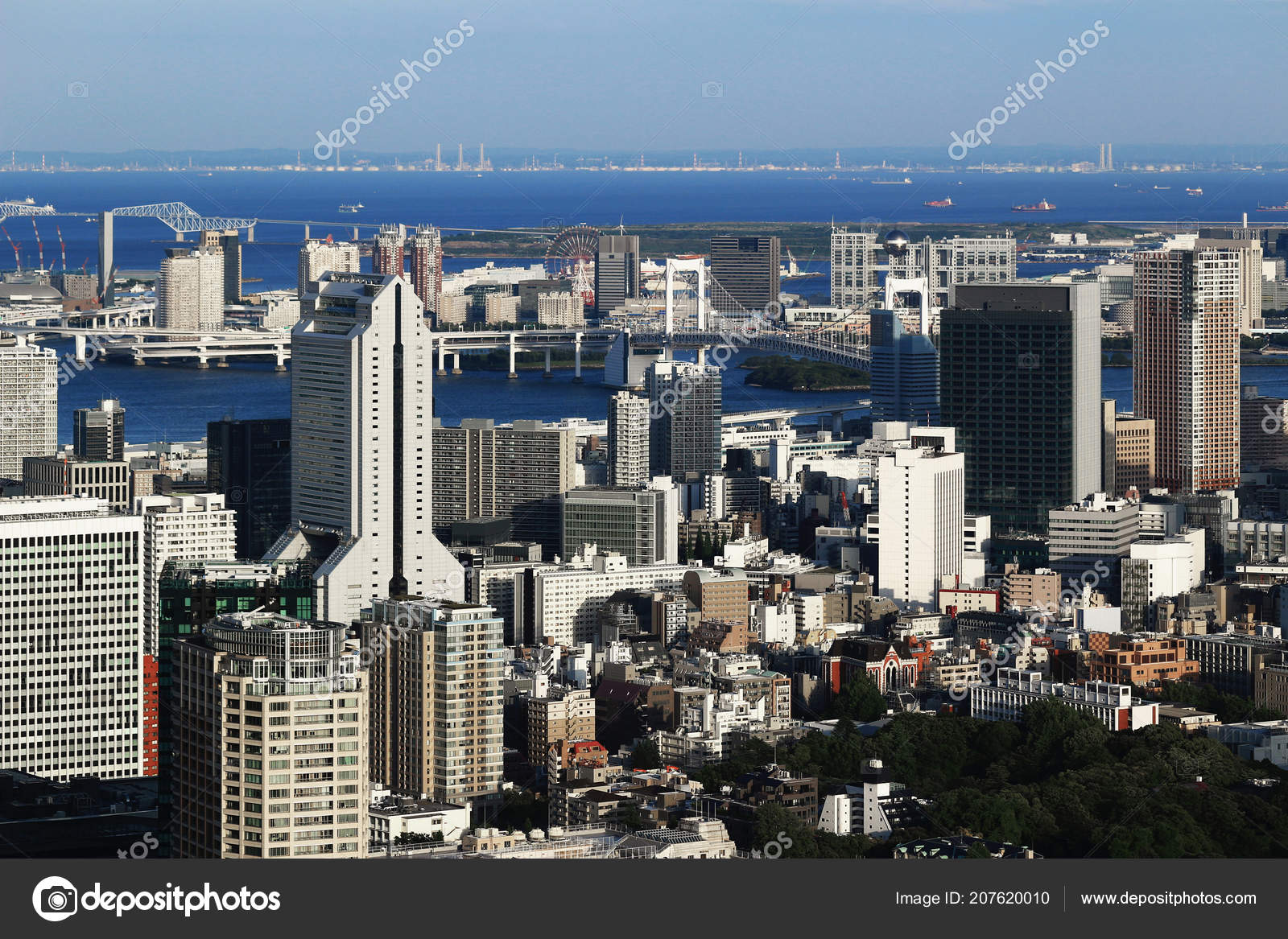Aerial View Tokyo Bay Area Stock Photo Image By C Kazwako