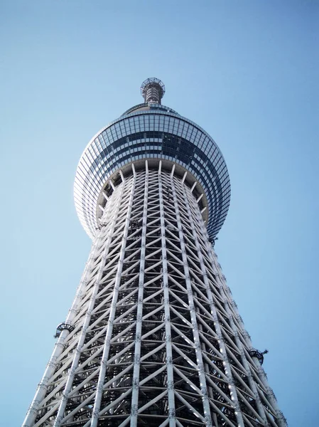 Tokyo Sky Tree Stijgen Blauwe Hemel — Stockfoto