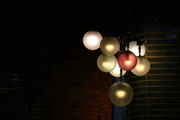 Retro Modern Chandelier Floating Dark — Stock Photo, Image