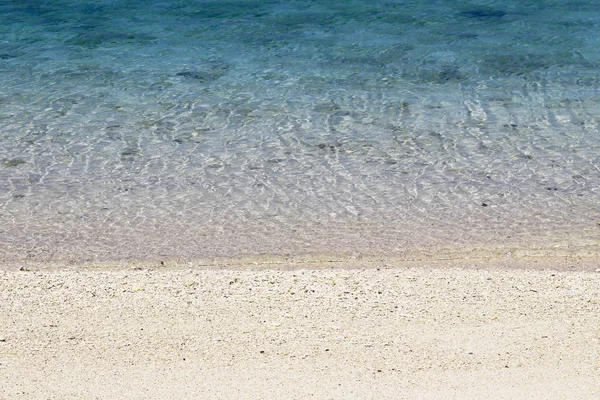 Les Plages Sable Blanc Station Les Vagues Mer Bleue — Photo