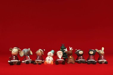Natürmort Noel Baba ve arkadaşlar küçük bebek