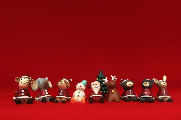 Natürmort Noel Baba ve arkadaşlar küçük bebek
