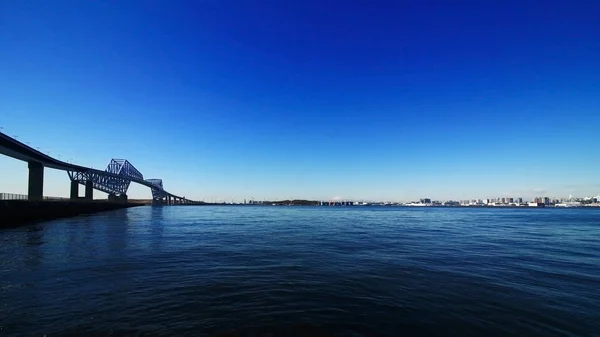 Volledige Weergave Van Tokyo Bay Gate Bridge — Stockfoto