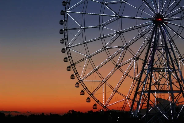 Reuzenrad Hemel Van Zonsondergang — Stockfoto