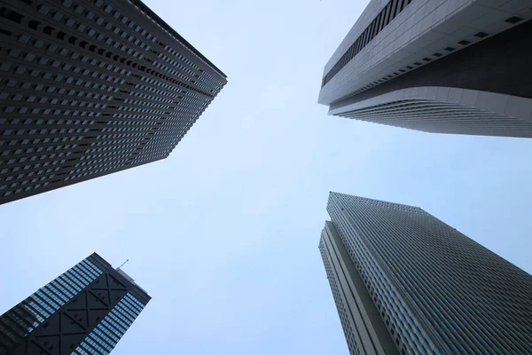 Výšková Budova Skupina Shinjuku Který Jednotný Studených Barvách — Stock fotografie