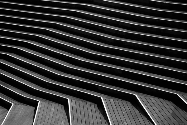Escadaria Madeira Projetada Forma Complexa — Fotografia de Stock