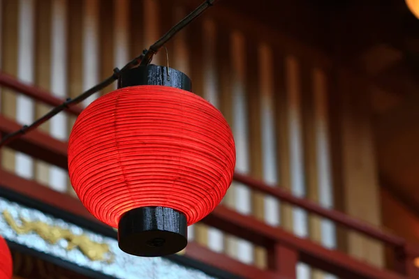 Lanterna Vermelha Estilo Japonês — Fotografia de Stock