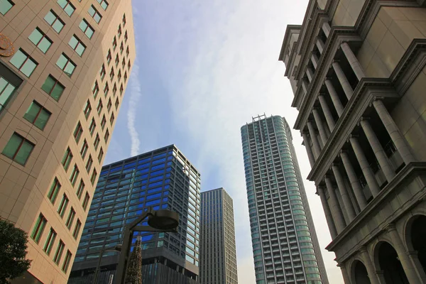 Buildings Various Designs Built Tokyo — Stock Photo, Image