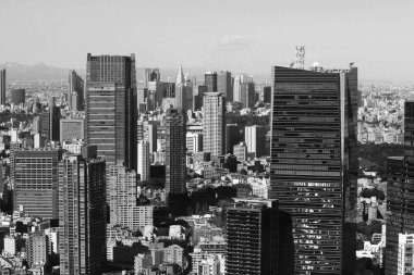 Nerede çeşitli binalar sıraya Tokyo manzara
