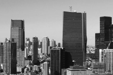 Nerede çeşitli binalar sıraya Tokyo manzara