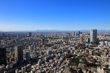 Townscape Tokyo ve Mt. Fuji