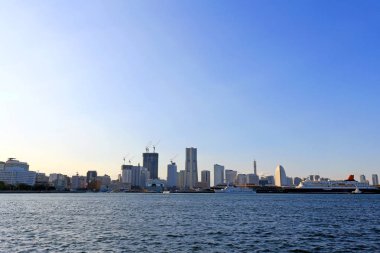 Liman kasabası Yokohama modern sahne