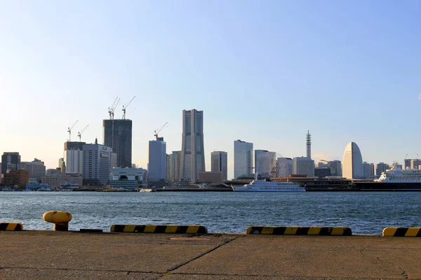 Paisaje Moderno Ciudad Portuaria Yokohama — Foto de Stock