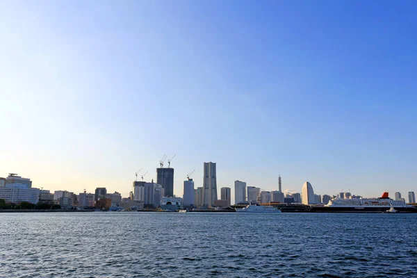 Paisaje Moderno Ciudad Portuaria Yokohama — Foto de Stock