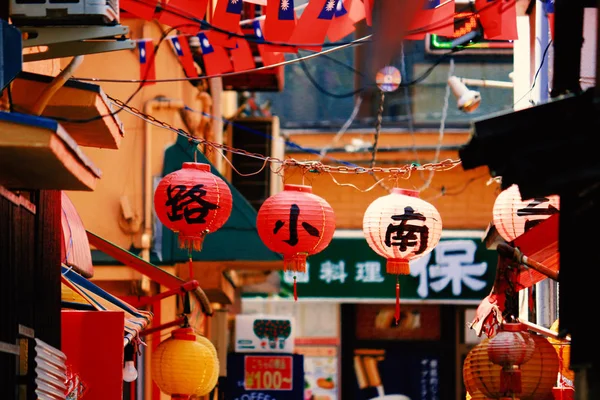 Dekoracje Tylnej Ulicy Yokohama Chinatown — Zdjęcie stockowe