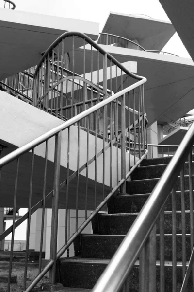 An observation deck of geometric structure made of concrete