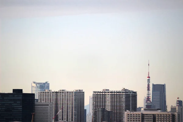 Vue Sur Complexe Appartements Dans Région Baie Tokyo Tour Tokyo — Photo