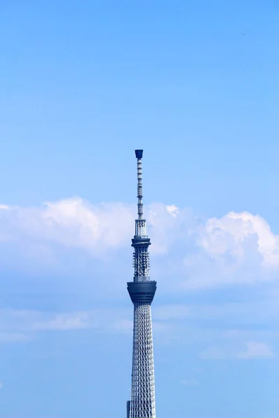 Tokiói Sky Tree Kék Égen — Stock Fotó